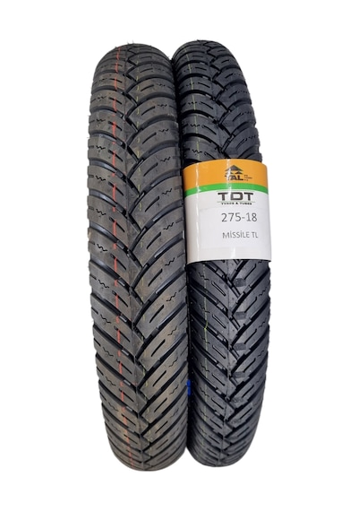 90/90-18 Ve 275-18 Tubeless - Dubleks Missile Lastik Takımı