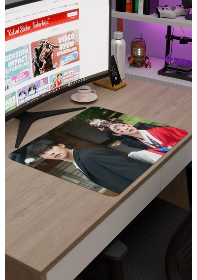 Mr Plankton K Drama Kdrama V1 48x40 Xl Gaming Kauçuk Kaymaz Taban Mouse Pad Fare Altlığı