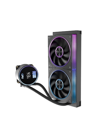 Dragos Frostbite V2 Dijital Isı Göstergeli Argb 240mm Siyah İşlemci Sıvı Soğutucu