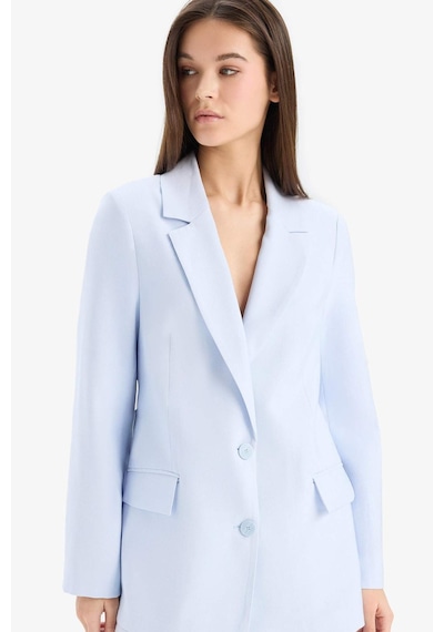 DeFacto Afra x Defacto Oversize Geniş Kalıp Tensel Blazer Ceket Z8276AZ25SPBE472 Mavi DeFacto Afra x Defacto Oversize Geniş Kalıp Tensel Blazer Ceket Z8276AZ25SPBE472 Mavi