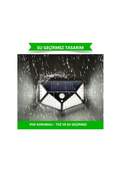 Güneş Enerjili Solar Bahçe Lambası Hareket Sensörlü 100 Led