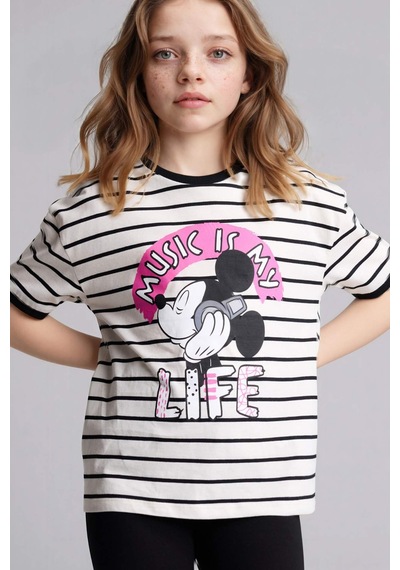 Defacto 26y801002500 Ekru Kız Çocuk T-shirt G8182a8/er105