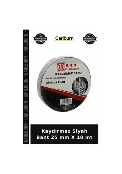 Kaydırmaz Siyah Bant 25 Mm X 10 Mt Seramik Uyumlu Rampalar İçin Ev Gereçleri
