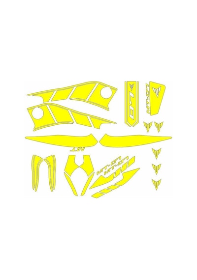 Yamaha Mt07 2014 - 2017 Uyumlu Sarı Sticker Set Standart