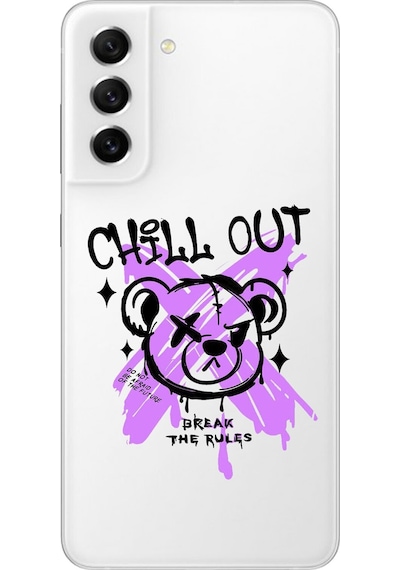 Samsung Galaxy S21 Fe Uyumlu Şeffaf Kılıf Graffiti 7 Tasarımlı