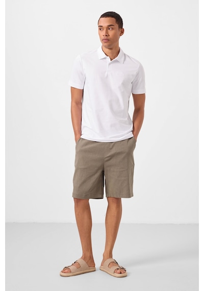 Tommylife Camel Standart Fit Dokuma Hafif Esnek Chino Erkek Şort - 81291 Camel