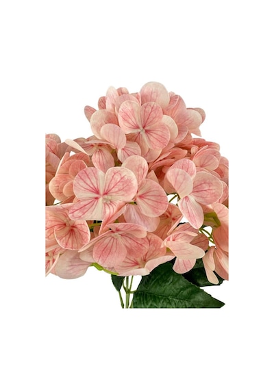 Yapay Çiçek Islak Ortanca Çiçeği Pudra Desenli Model 45cm 5dal Islak Gerçeksi Dokulu Pembe