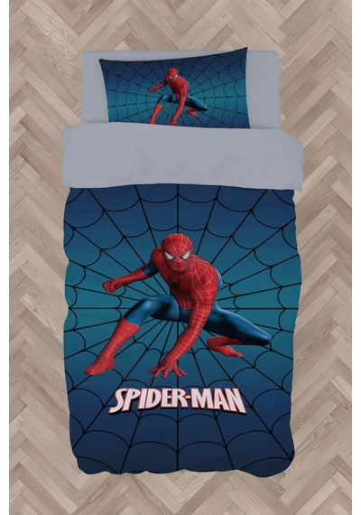 Mekta Home Bebek Ve Çocuk Odası Spider Man Desenli Lacivert Nevresim Takımı