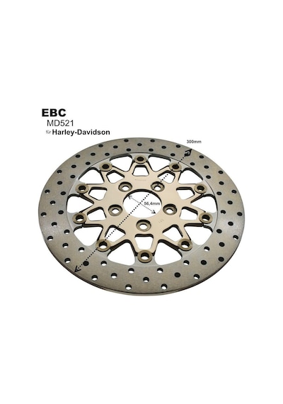 Ebc Md521 2015-2020 Harley-Davidson Ultra Limited Low Arka Fren Diski