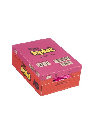 Eti Topkek 24x40g Çilekli Kek - Pratik Atıştırmalık 2'li Ekonomik Paket - 2 Adet Tarı