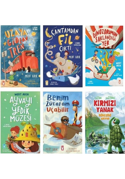 Mert Arık Okuma Seti 6 Kitap Dinozorumun Saklandığı Yer-ayvayı Yedik Müzesi-çantamdan Fil Çıktı