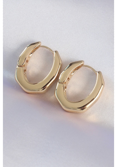 Pirinç Gold Renk Kalın Kemik Model Küpe - Tj-bkp8980 Çok Renkli