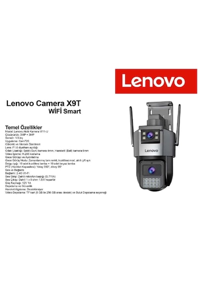 Lenovo W11c-u 6mp X9t-u 2 Lensli 4k Ultra Hd 2.4g&5g Çift Bant Hızlı Wifi