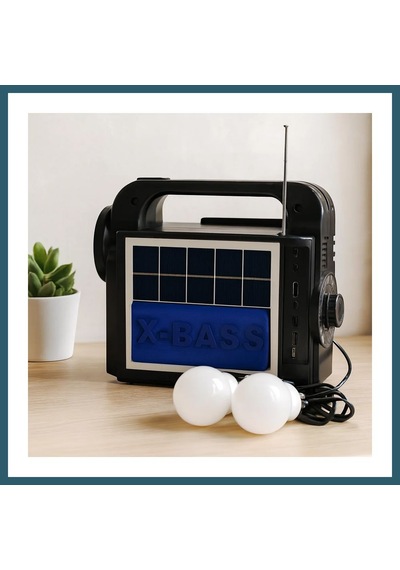 Bezos Solar 3'ü 1 Arada El Feneri Radyo Mp3 Bluetooth Powerbank Ob Standart