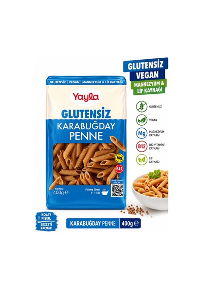 Glutensiz Karabuğday Penne Makarna 400 Gr Vegan & Lif Kaynağı - 876622173