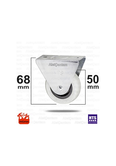 Aletçantam Sabit Mobilya Tekeri Dolap Tekerlek  50 x 18 MM -4 Adet