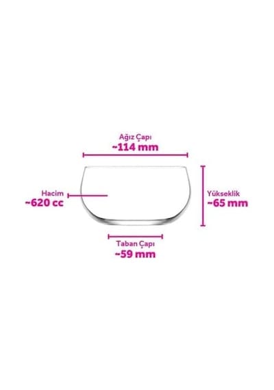 Lav Cleo Cam Salata Kasesi 2'li Orta Boy 620 Ml Sunum Kasesi Diğer