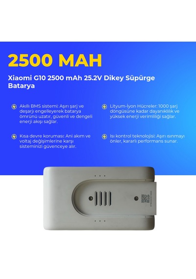 Xiaomi G10 2500 Mah 25.2v Dikey Süpürge Batarya