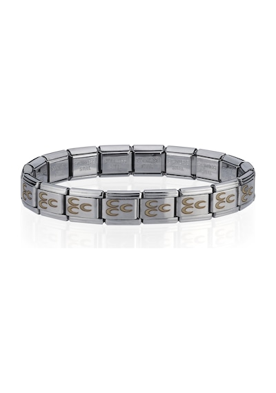 Osmanlı Üç Hilal Bayrağı İtalyan Charm Unisex Çelik Bileklik Scb58 Beyaz