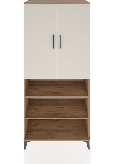 Hyperion Dolap 4 Raflı 2 Kapaklı Tek Askılı 88x44x195 Çam-aytaşı Atlas Çam