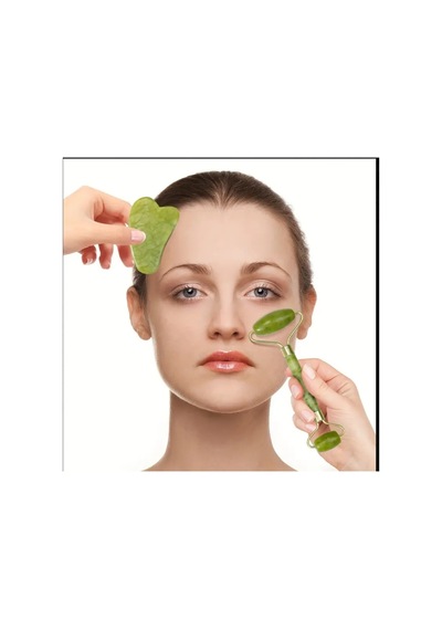 Donguan 1 Adet Güzellik Jade Taşı + Gua Sha Rulosu, Masaj Seti Diğer