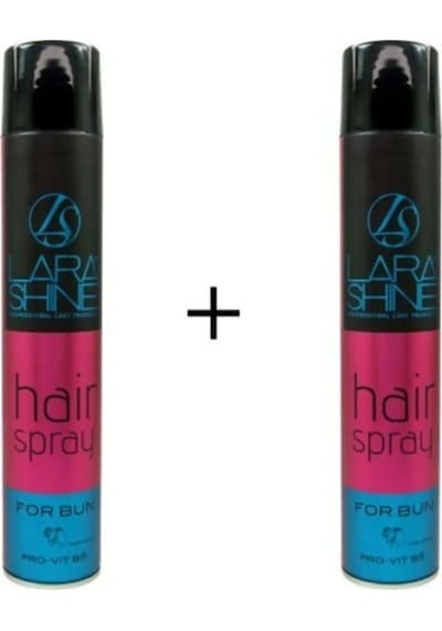 Lara Shine For Bun Topuz için Saç Spreyi 2 x 400 ML