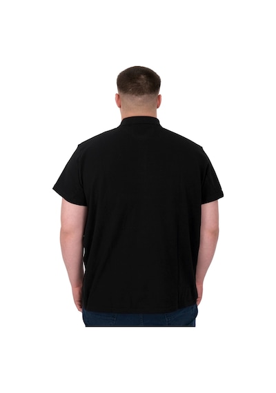 Mode Xl Büyük Beden Erkek T-shirt Polo Sail U25301 Siyah Siyah