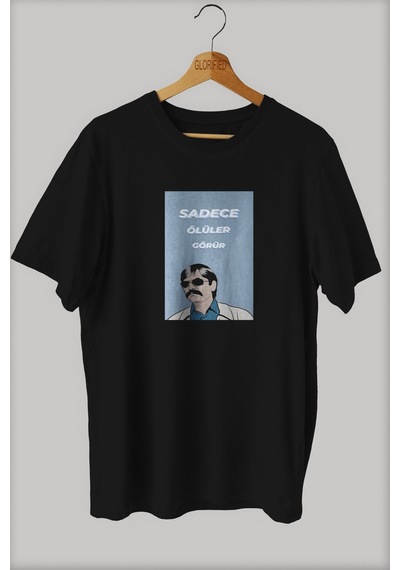 Noıssey -wed Sadece Ölüler Görür Tasarım Baskılı Oversize T-shirt Tişört Sokak Tarzı Siyah