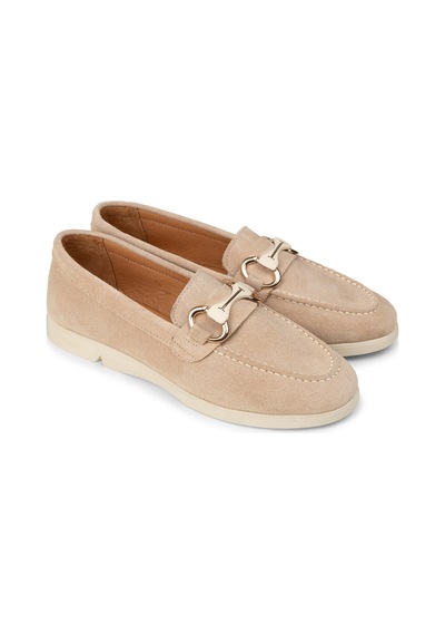 Deery Kadın Hakiki Süet Bej Tokalı Loafer - K5300zbejc01 Bej