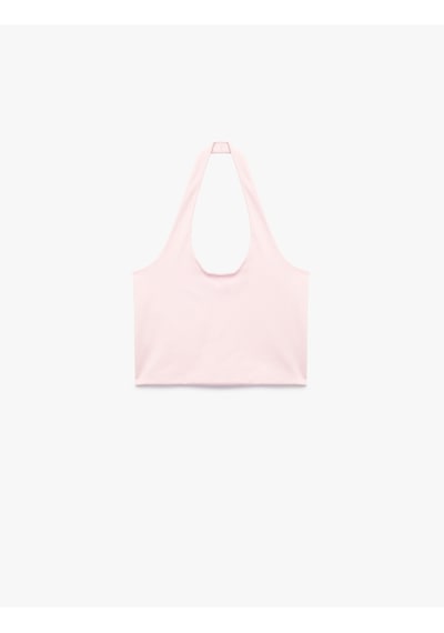 Koton Halter Yaka Kolsuz Pamuklu Crop Bluz Pembe 6sal30055ık Gül Koton Halter Yaka Kolsuz Pamuklu Crop Bluz Pembe 6sal30055ık Gül