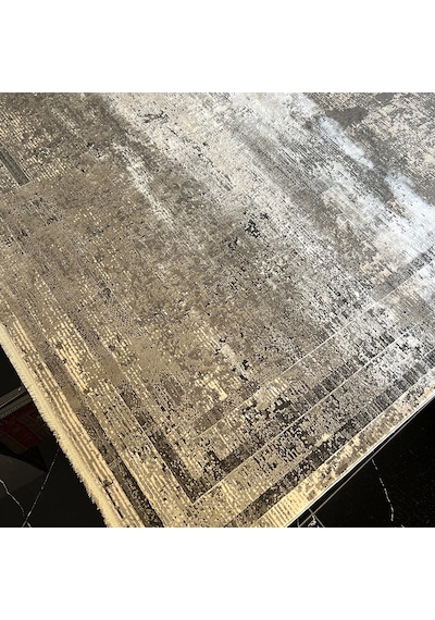 Elexus Halı Valesco 3941 Gri Antrasit Modern Salon Halısı Gri Antrasit