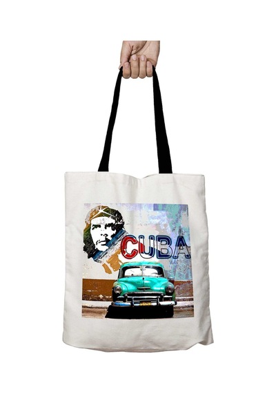 Art Hediye Siyah Kulplu Cuba Küba Che Guavera Yıkanabilir Okul Omuz Çanta Çok Renkli