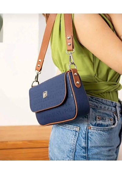 Just Polo Kadın Günlük Su Geçirmez Şık El & Omuz Çantası Shoulder Bag Lacivert
