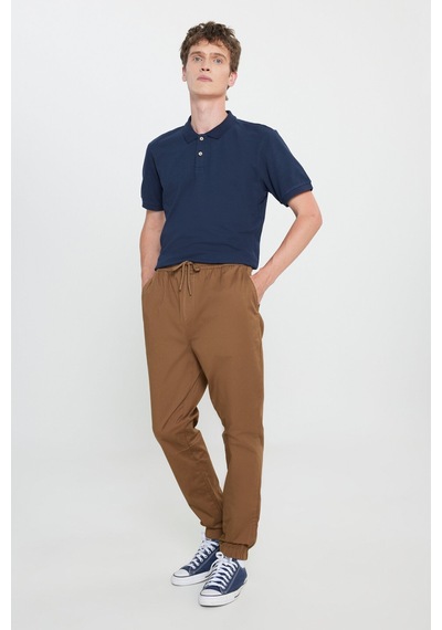 Lee Regular Fit Normal Kesim Normal Bel Dar Paça Camel Jogger Pantolon Camel-lm04008211