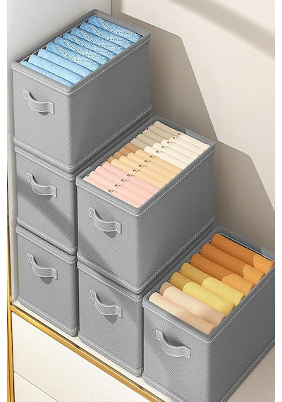 Adarya Home 4 Adet Dolap İçi Kıyafet Saklama Organizeri 45x25x20cm Gri