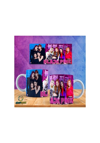 Black Pink Kupa Bardak Tek Adet K0166 Çok Renkli