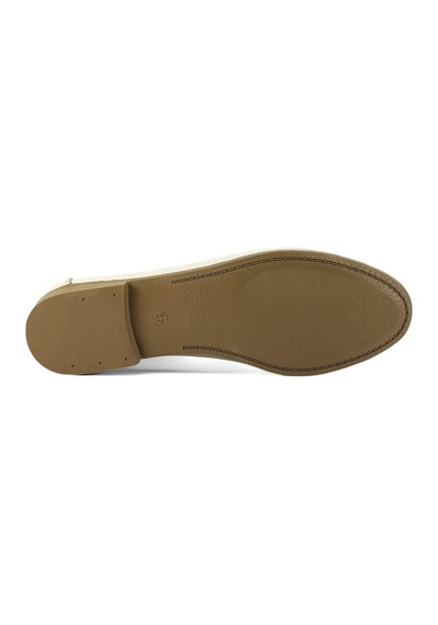 Venüs 25484205 Kadın Hakiki Deri Tokalı Comfort Babet Bej