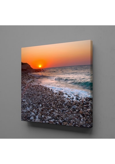 Kıyıya Vuran Dalga Kanvas Tablo 120x120cm