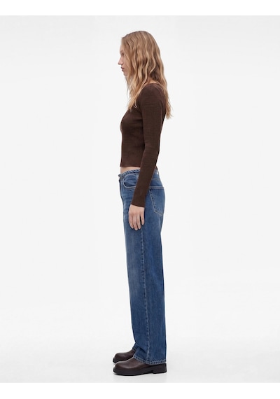 Koton Pamuklu Fermuarlı Düşük Bel Düğmeli Baggy Denim Pantolon - Baggy Jeans Orta İndigo 7wal40228md Koton Pamuklu Fermuarlı Düşük Bel Düğmeli Baggy Denim Pantolon - Baggy Jeans Orta İndigo 7wal40228md
