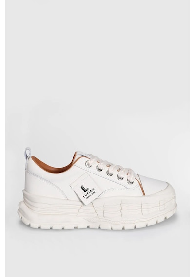 Lufian Zeta Beyaz Hakiki Deri Kadın Sneaker Ayakkabı Beyaz