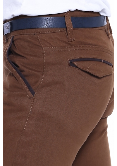 Gabardin Kahverengi Erkek Pantolon - Wessi Siyah