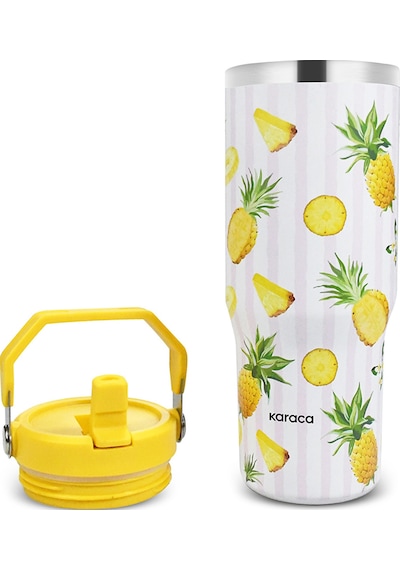 Karaca Strio Ananas Çelik Sızdırmaz Termos 900 Ml Sarı