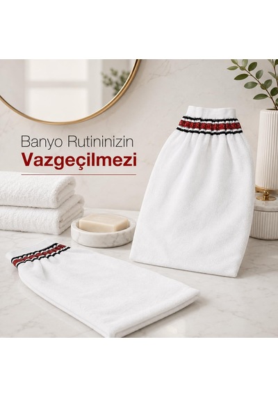 2 Adet Hamam Kesesi Lastikli Banyo Kesesi Krep Dokulu Geleneksel Duş Kesesi, Pratik Kullanımlı Vücut Bakım Kesesi