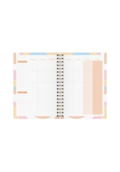 Süresiz Planlayıcı Spiralli Ajanda Defter Botanical 17x24 Cm Genel