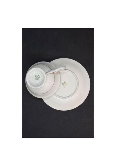 Bordo Bordürlü Altın Yaldız Detaylı Porselen Fincan 160 Ml