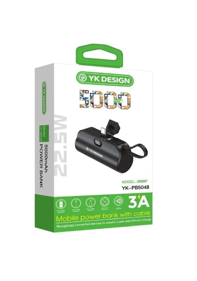 Yk Design Yk-pb5048 5000 Mah 22.5w 3a Standlı Powerbank Siyah