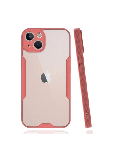 Apple  Uyumlu - iPhone 14 Plus Kılıf Platin Silikon - Pembe Çok Renkli