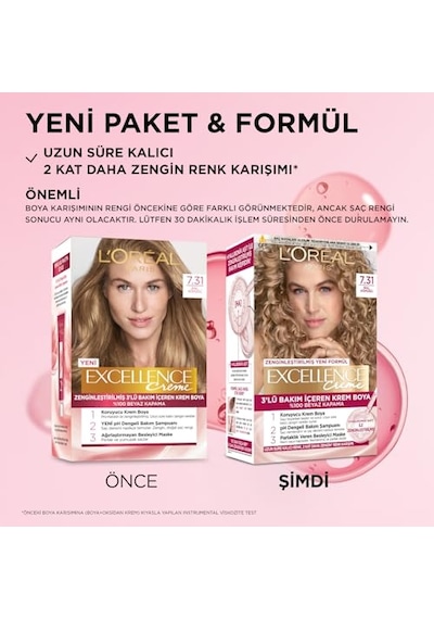 L'oreal Paris Excellence Creme Saç Boyası - 7.31 Bal Köpüğü