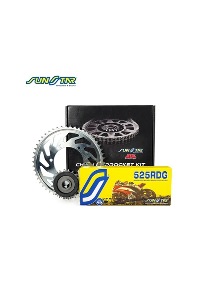 Sunstar Zincir Dişli Seti Aprılıa Etv Caponord Abs 1000 Cc 2001-2007 / Zincir : Sunstar 525rdg Çelik -112 / Dişli: Jt 17t - Sunstar 45t
