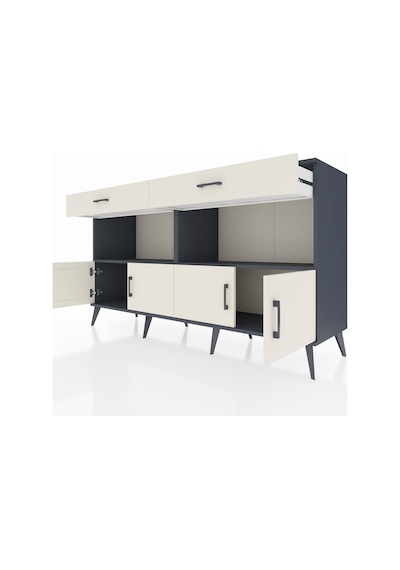 Hyperion Konsol 2 Raflı 2 Çekmeceli 4 Kapaklı 176x44x99 Antrasit- Antrasit-aytaşı Hyperion Konsol 2 Raflı 2 Çekmeceli 4 Kapaklı 176x44x99 Antrasit- Antrasit-aytaşı